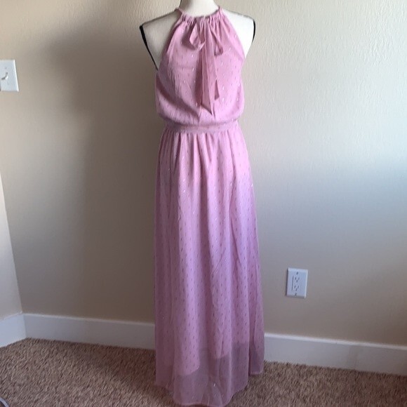 Modcloth Pink Halter Maxi Dress - Picture 6 of 9